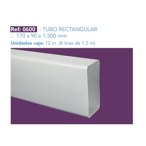 TUBO RECTANGULAR 170 x 90 x 1.500 mm