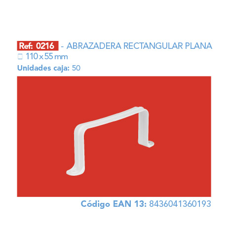 ABRAZADERA RECTANGULAR PLANA 110 x 55 mm