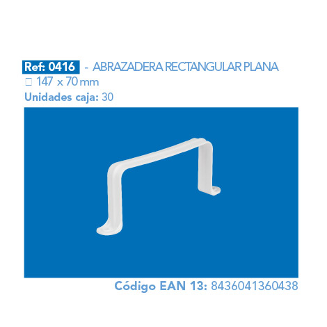 ABRAZADERA RECTANGULAR PLANA 147 x 70 mm
