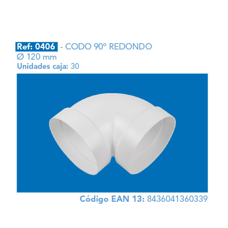 CODO 90º REDONDO Ø 120 mm