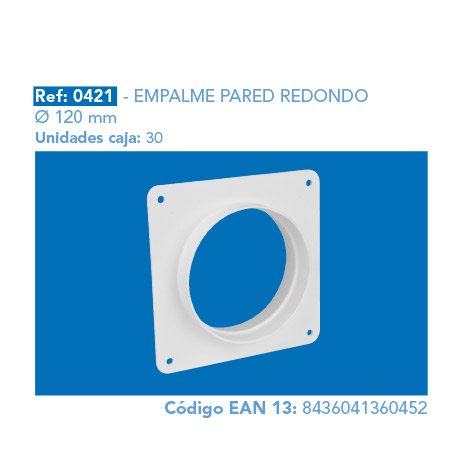 EMPALME PARED REDONDO Ø 120 mm