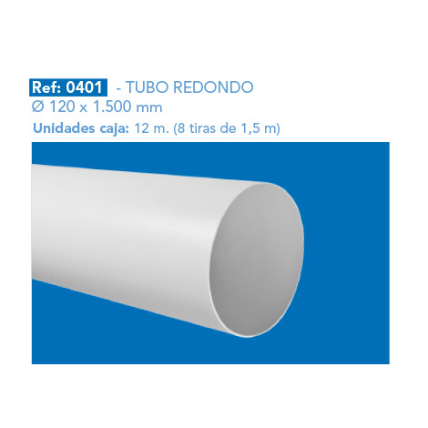 TUBO REDONDO Ø 120 x 1.500 mm